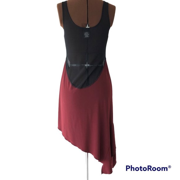Sympli Black and Burgandy Sleeveless Dress/Tunic - Picture 6 of 7